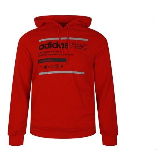 

Толстовка adidas neo Series Casual Printing hooded Sports Red, красный