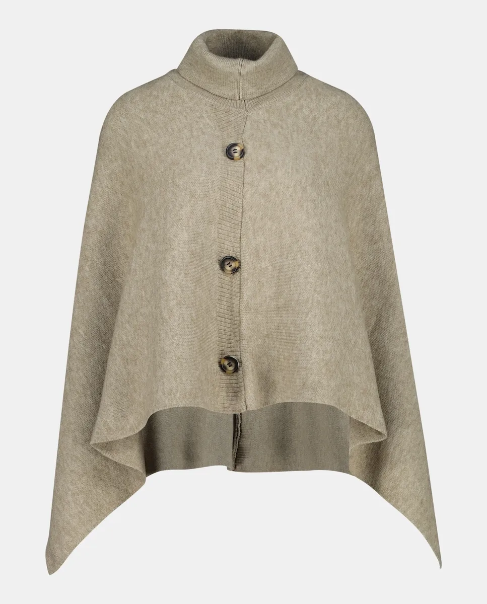 

Женское пончо с принтом Easy Wear, бежевый