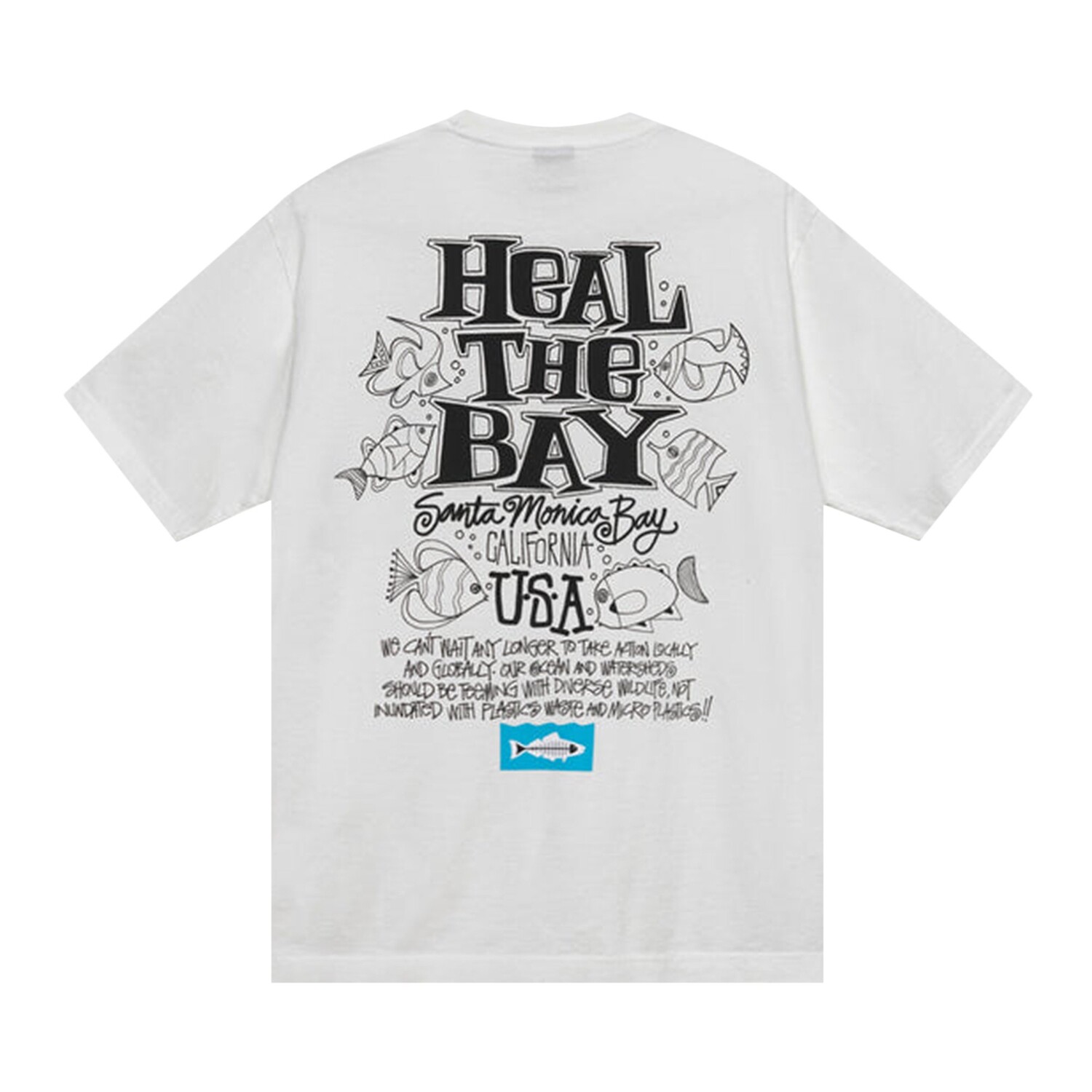 Футболка Stussy Heal The Bay Ocean, окрашенная в пигмент, цвет Натуральный — фото 2