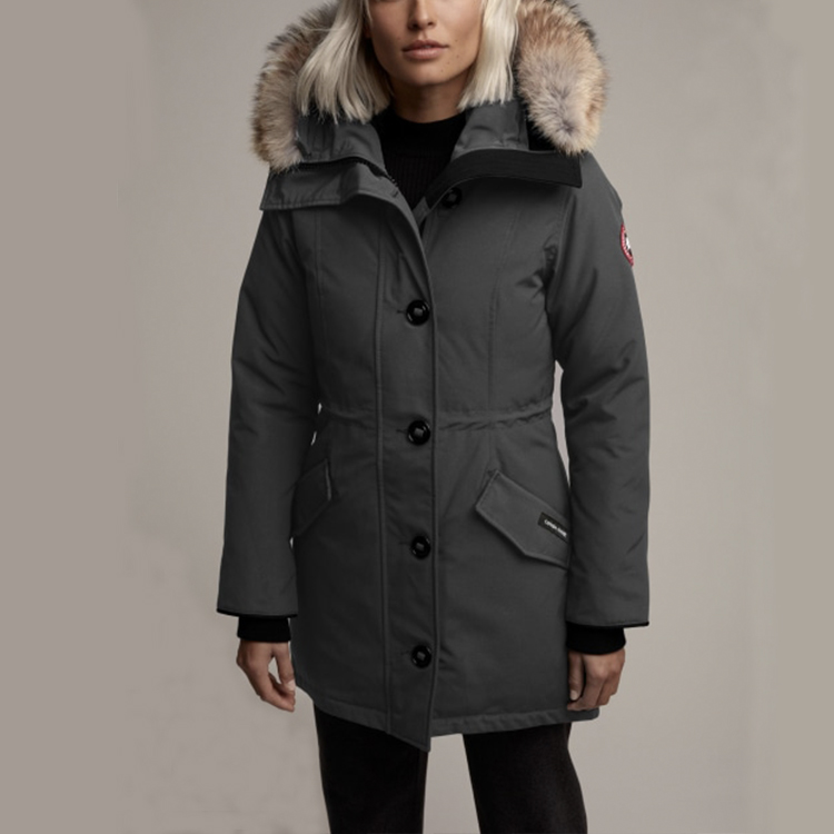 Куртка пуховая зимняя Rossclair Series женская Graphite Canada Goose — фото 4