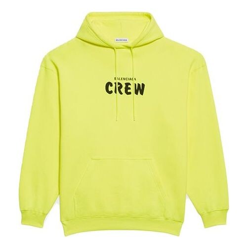 

Свитер crew printing hoodie yellow Balenciaga, желтый