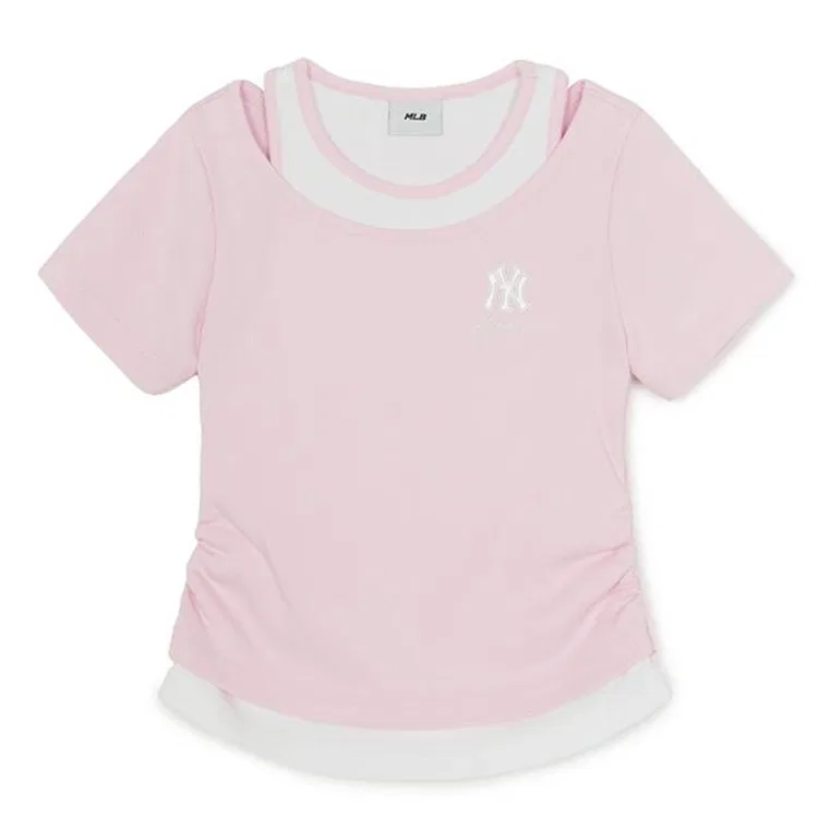 Футболка с круглым вырезом Moderate MLB KIDS, Light Pink