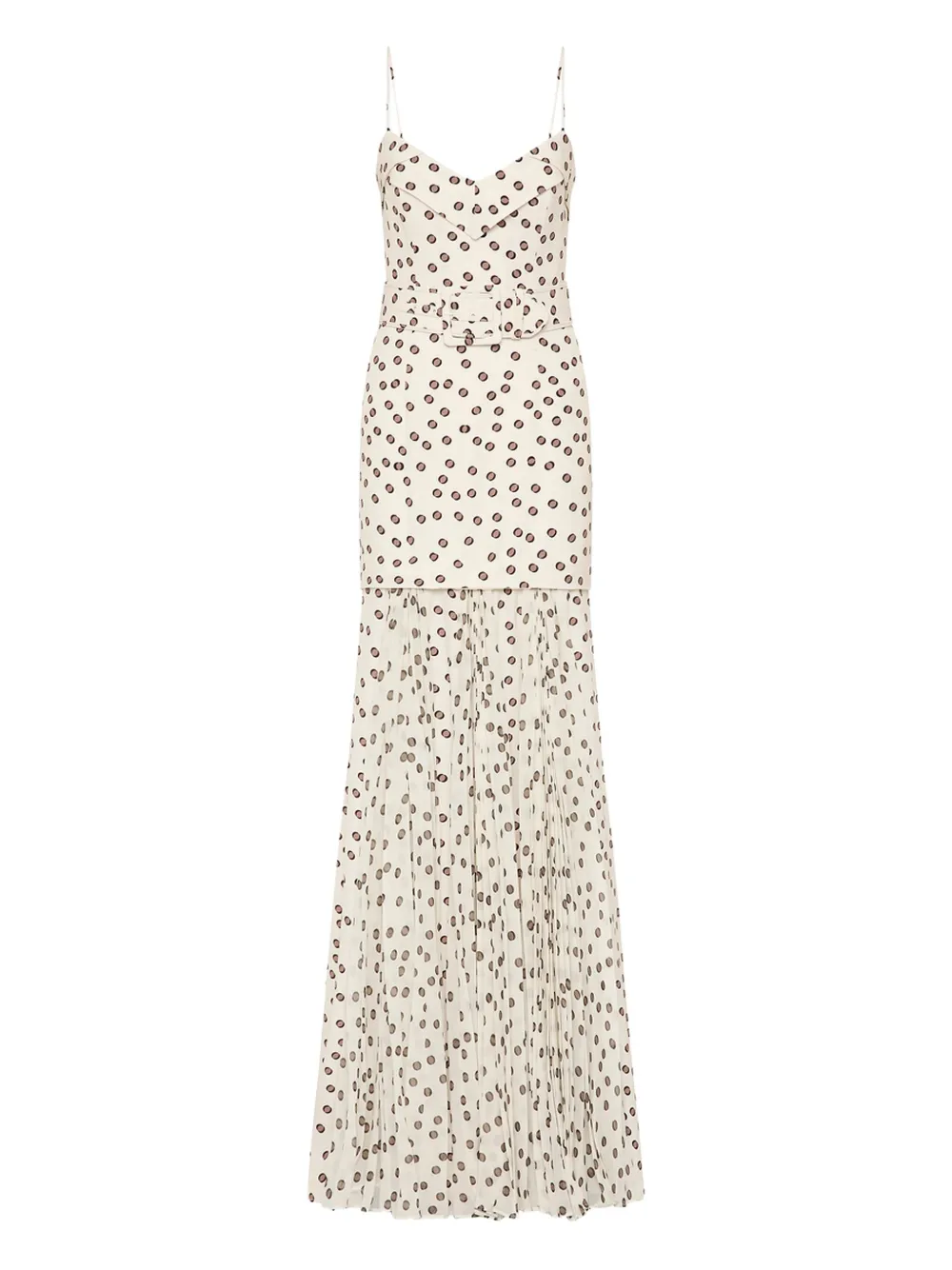 

Платье макси Candice в горох Rebecca Vallance, белый