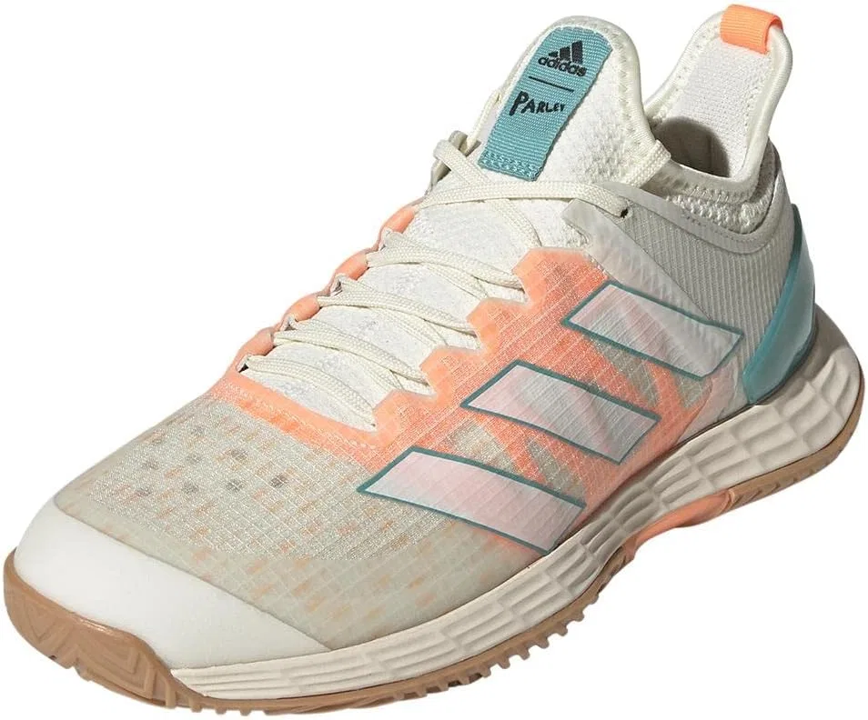 Кроссовки для тенниса adidas Adizero Ubersonic 4, Off White/White/Beam Orange (Parley) — фото 2