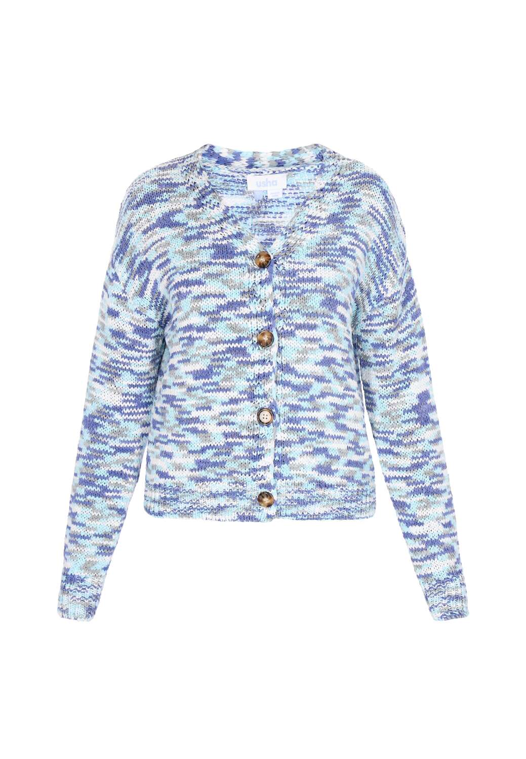 

Usha BLUE LABEL Вязаный кардиган в синем цвете