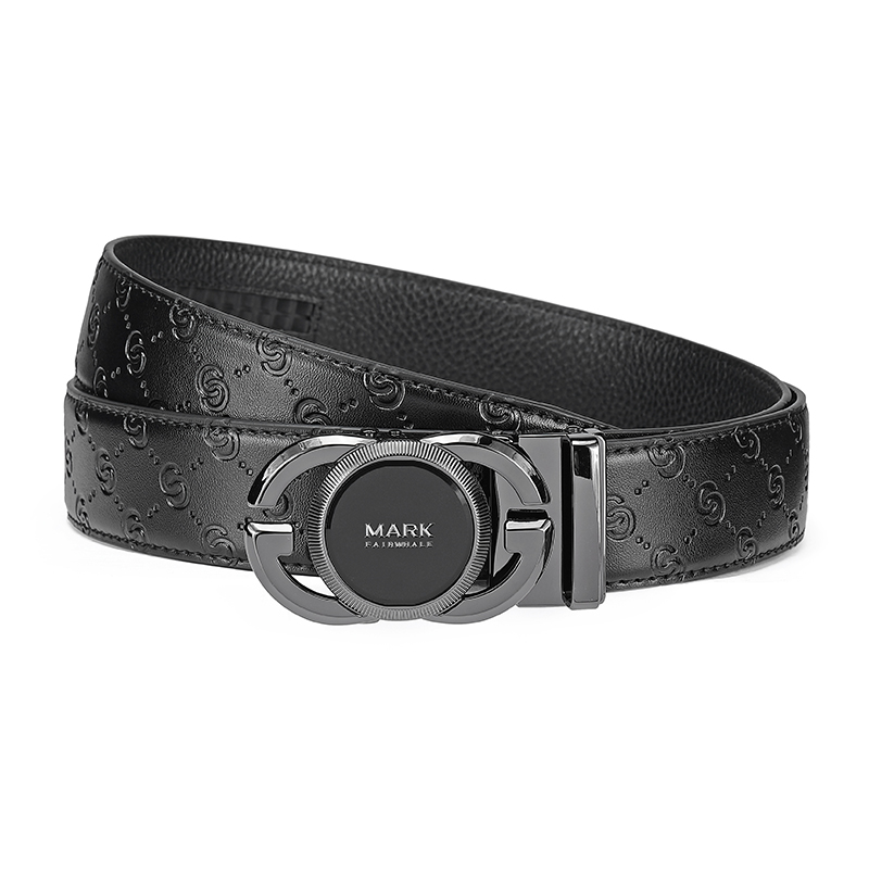 

Кожаный ремень мужской шириной 3,5 см FAIRWHALE