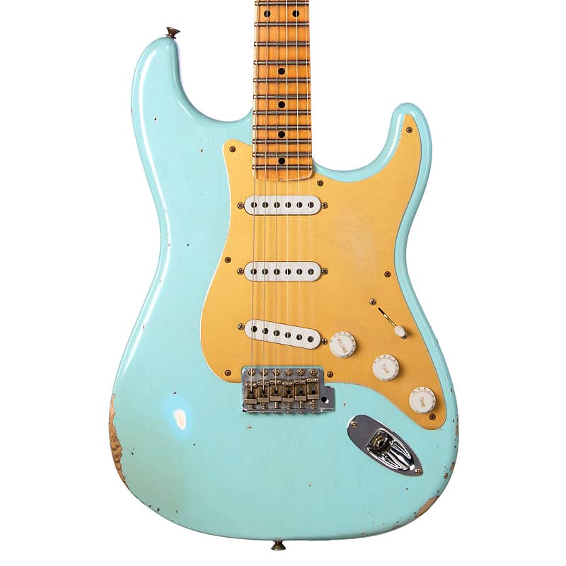 

Электрогитара Fender Custom Shop Limited Edition 70th Anniversary 1954 Stratocaster Relic - Super Faded/Aged Daphne Blue - Electric Guitar NEW!