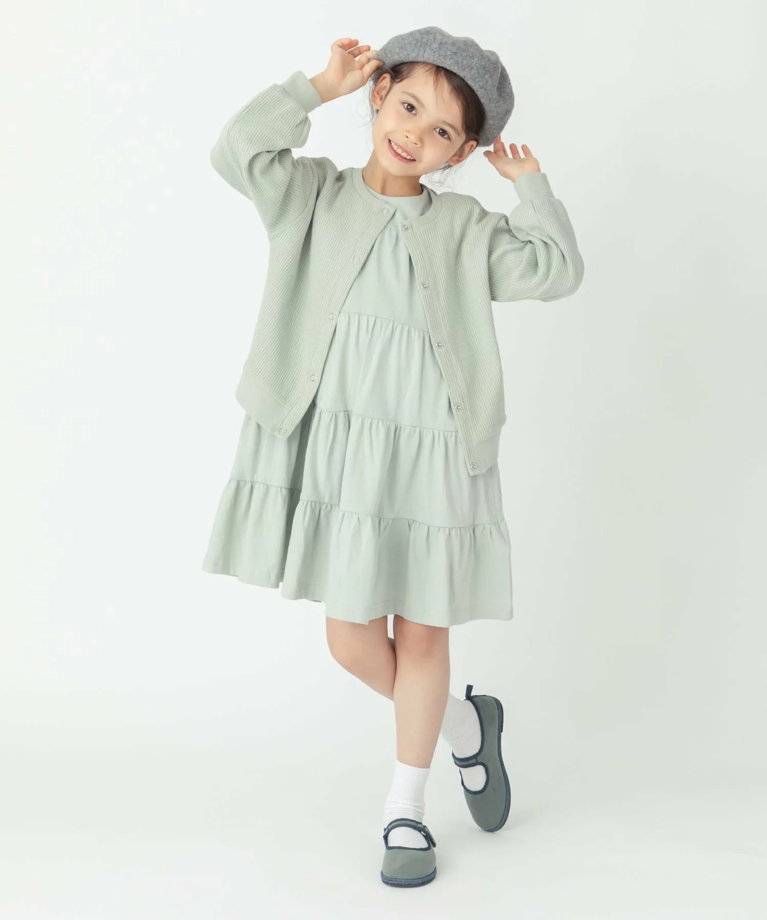 Вафельный кардиган Ever Closet, цвет Pale Green — фото 2