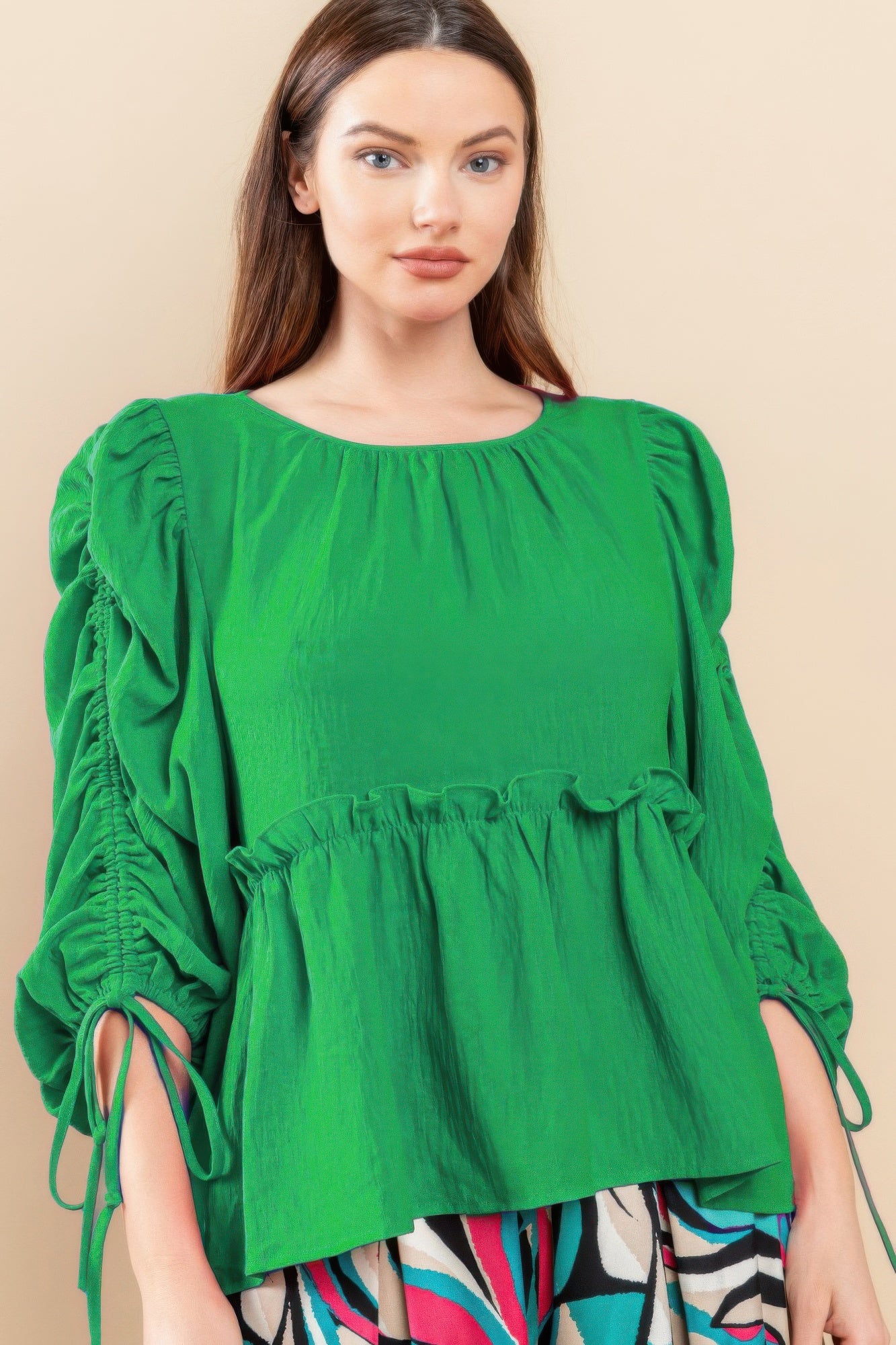 

Круглый вырез горловины Бэбидолл Топ FASHNZFAB, цвет kelly green