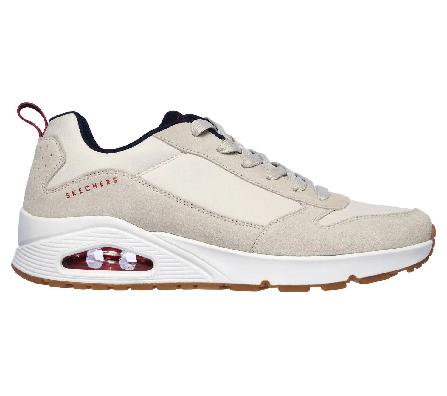 Skechers Мужские классические повседневные кроссовки Stacre белого цвета — фото 3