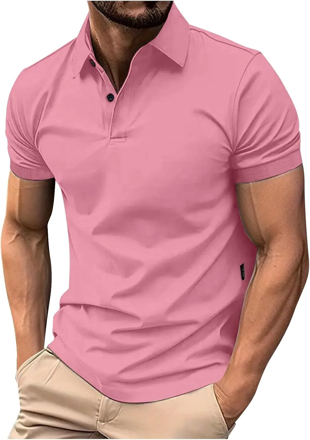 

Мужская классическая поло 2025 с коротким рукавом QUNPIU