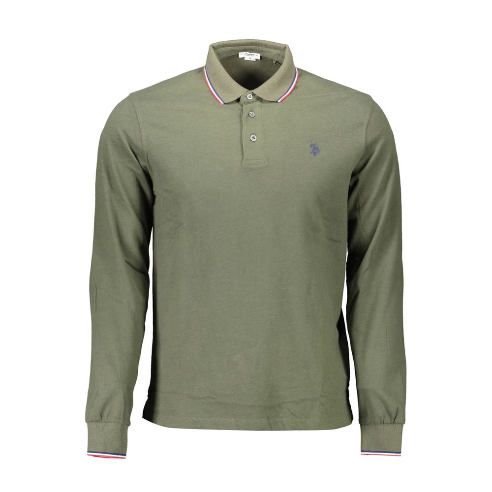 

Зеленая хлопковая рубашка-поло U.S. Polo Assn., зеленый