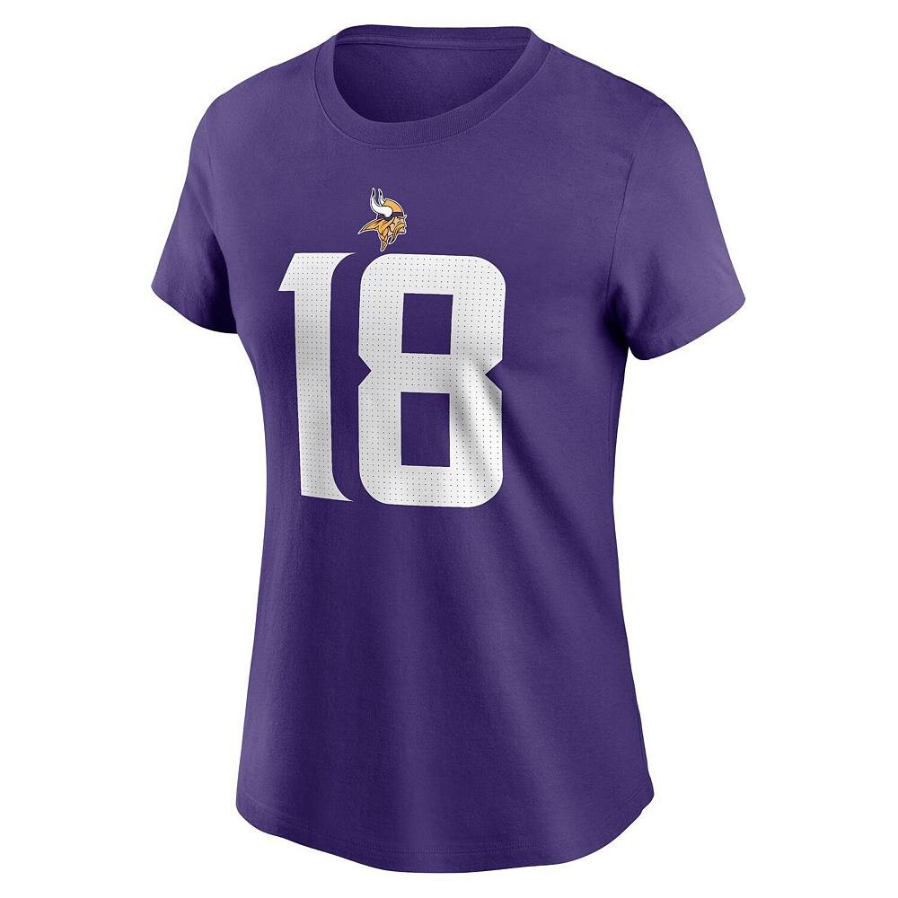 Женская футболка Nike Justin Jefferson Purple Minnesota Vikings с именем и номером игрока, цвет Mvk Purple — фото 2