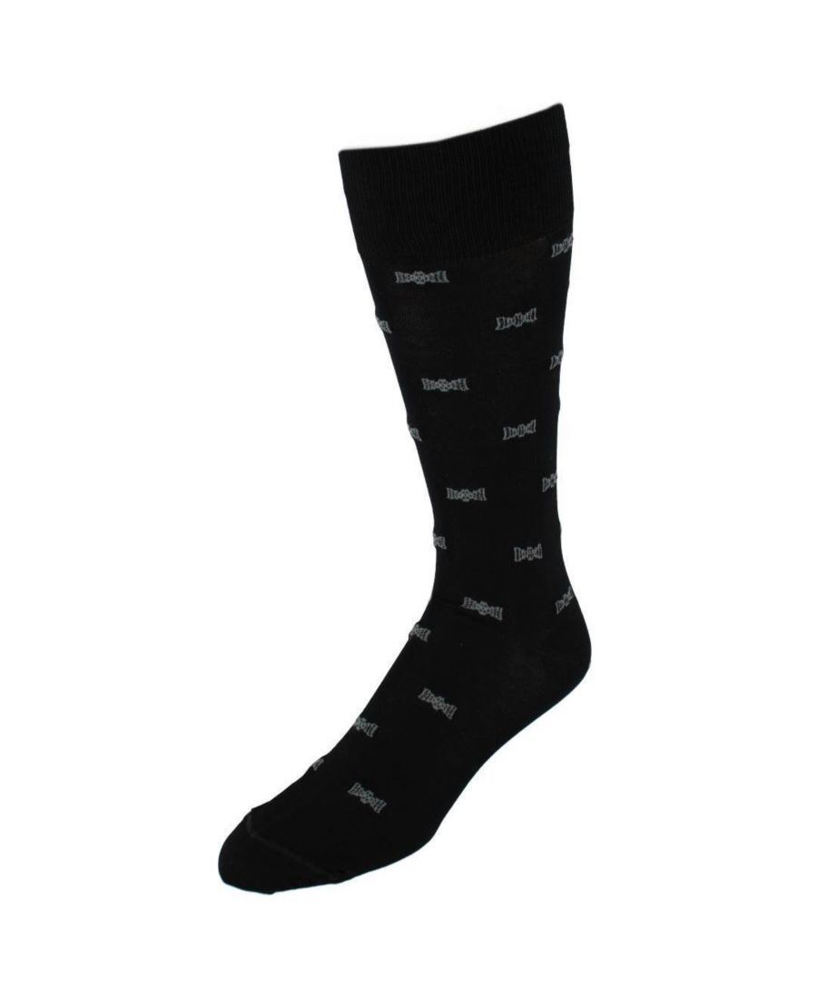 

Мужские стильные носки средней высоты из мерсеризованного хлопка с бантом-бабочкой (1 пара) TRAFALGAR, Black