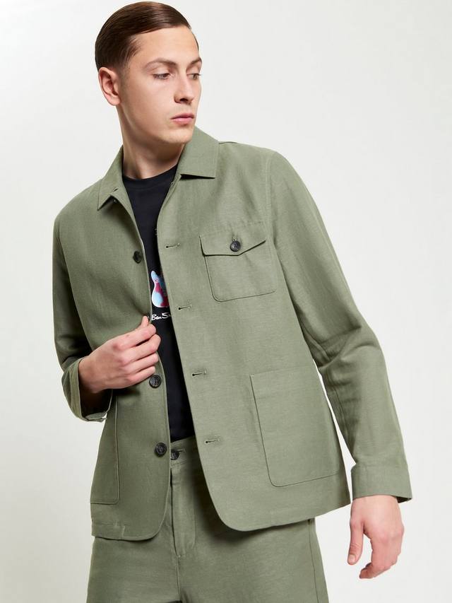

Льняная рабочая куртка Ben Sherman, Olive