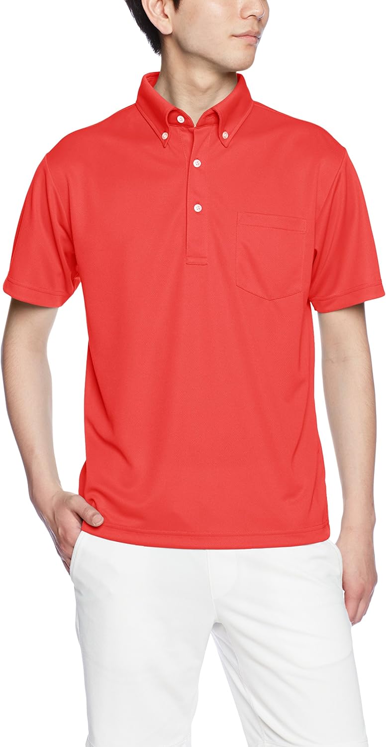 

Мужская спортивная рубашка-поло UnitedAthle 592101 Dry с карманами, 113 г (на пуговицах) United Athle, красный