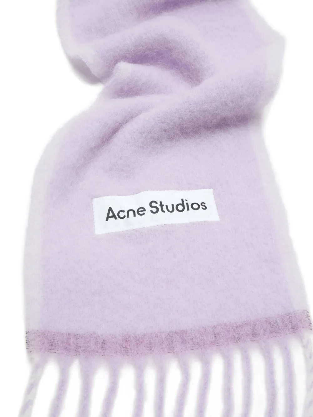 Шарф из смесового мохера Acne Studios, фиолетовый — фото 2