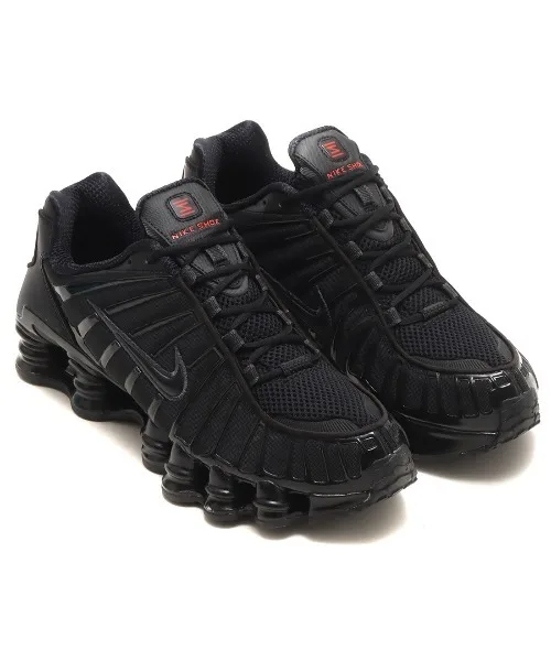 Унисекс кроссовки Nike Shox TL с амортизацией чёрные