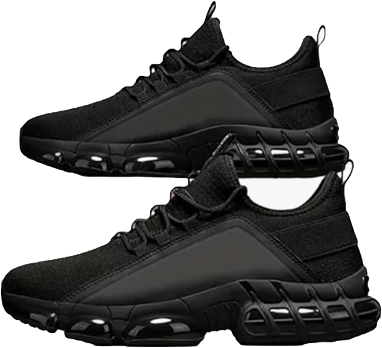 

Мужские легкие дышащие кроссовки с низким верхом из сетки, противоскользящие удобные повседневные обувь для ходьбы Generic, черный