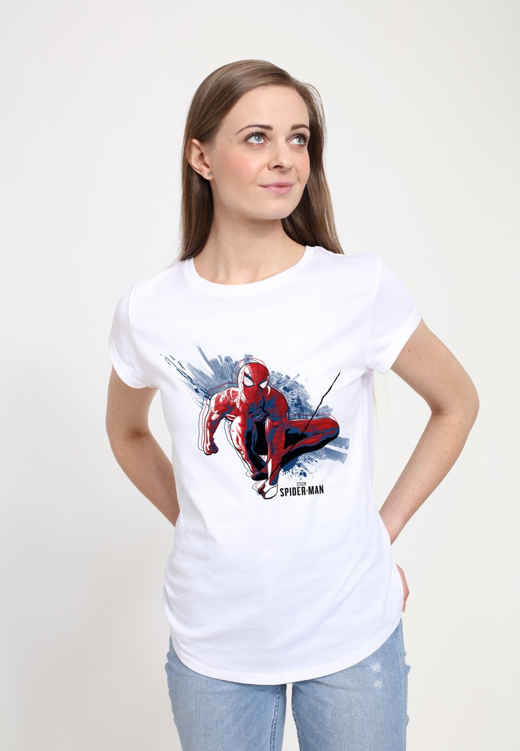 

Футболка с принтом MARVEL SPIDEY CITYSCAPE Henry Tiger, белый