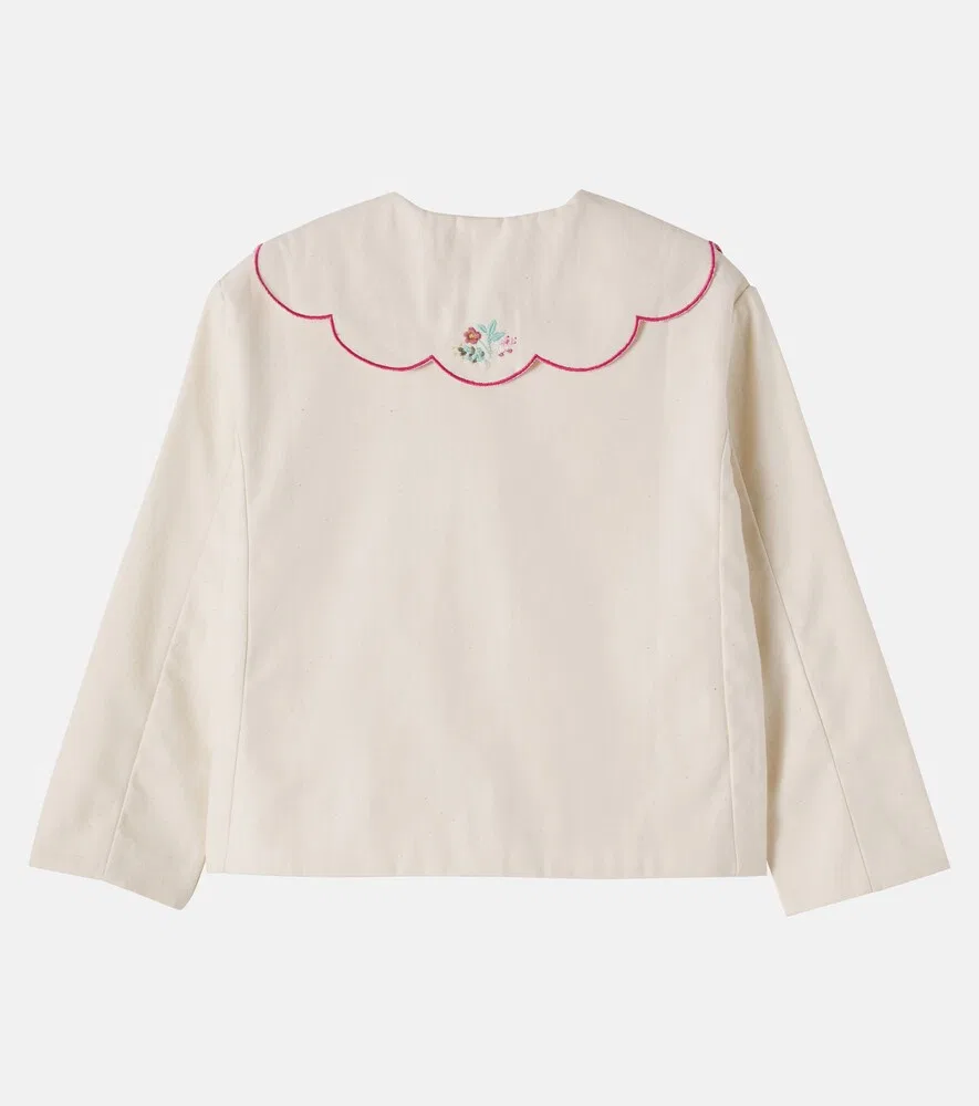 Вышитая хлопковая куртка Pepa London, бежевый — фото 2