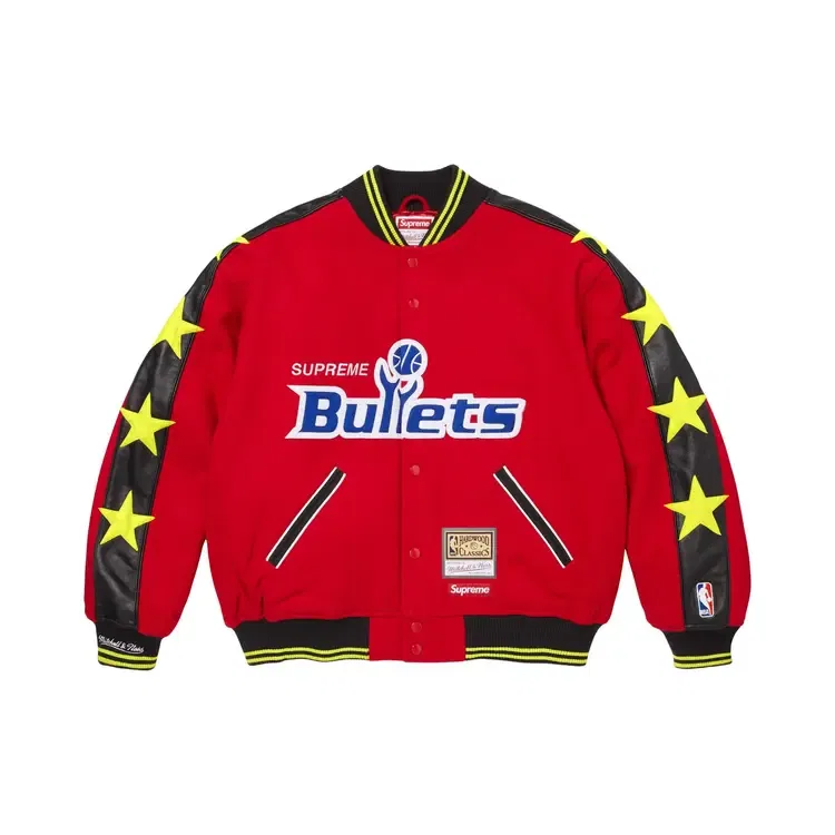 Куртка Supreme x Mitchell & Ness Teams Varsity Jacket, красный