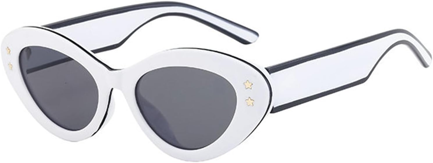 

Солнцезащитные очки Willochra «Кошачий глаз» для женщин, роскошные, милые, модные, для активного отдыха, с заклепками, овальные, для вечеринок, с защитой от УФ-излучения UV400, C2