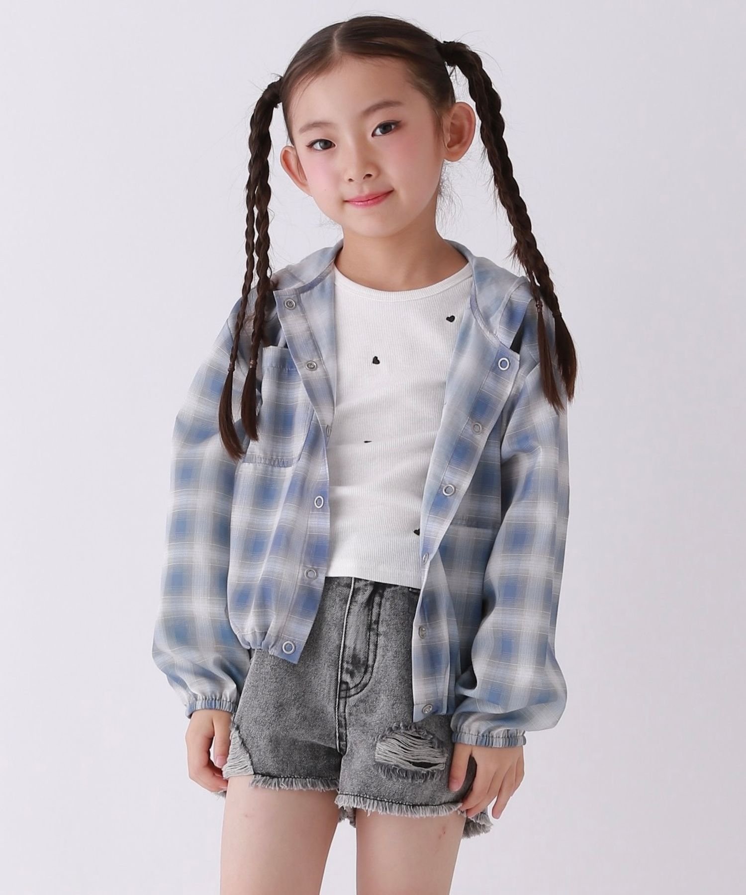 Худи из вареной пряжи 10C REPIPI, Blue Check 80