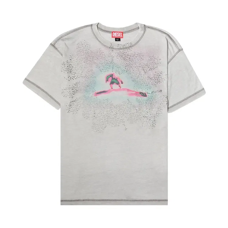 Футболка Diesel Studded Surfer, серый