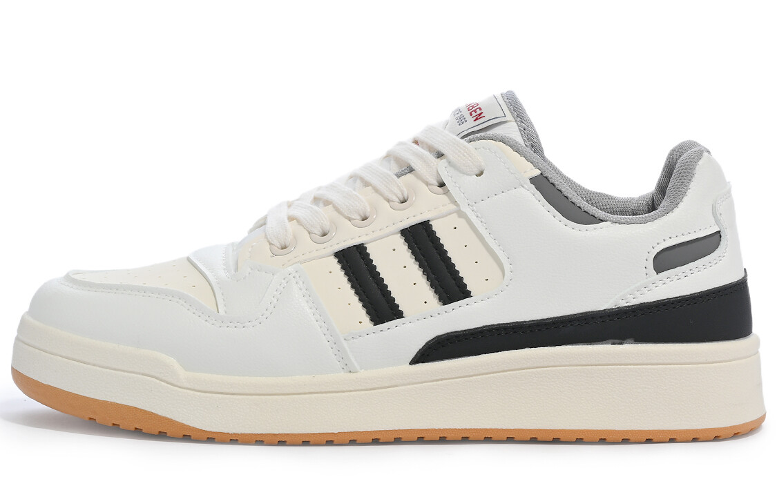 

Кроссовки RENBEN Skateboarding Shoes Men Low-top, белый/черный