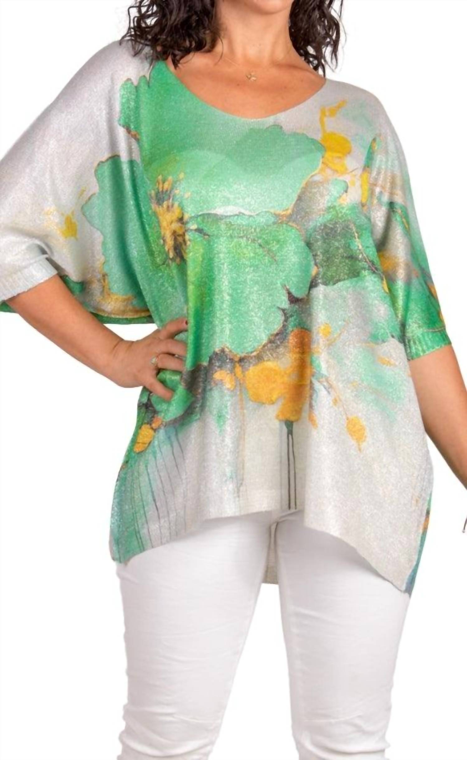 

GIGI MODA Вязаный топ Papavero зеленого цвета