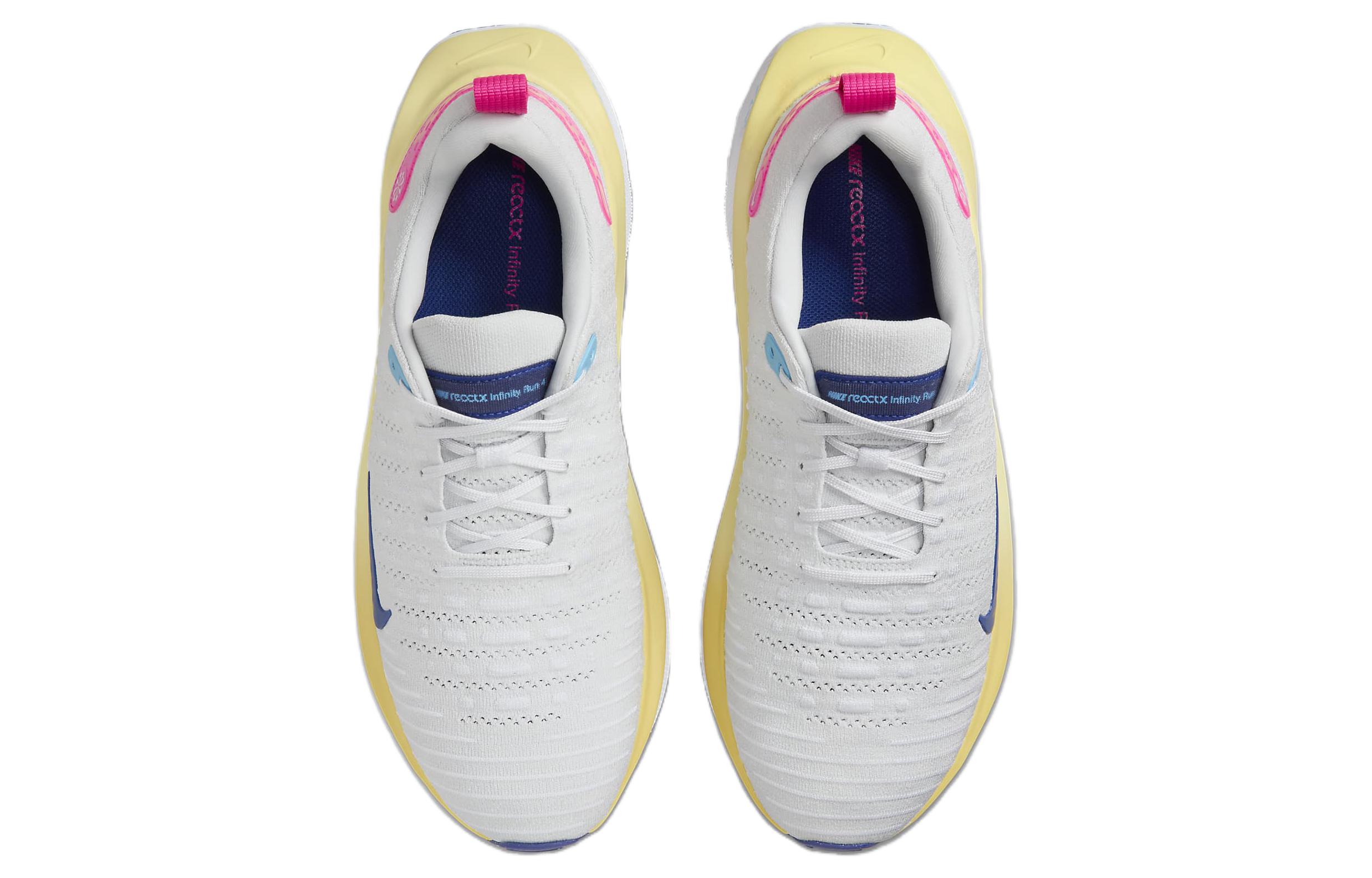 Nike ReactX Infinity Run 4 Photon Dust Saturn Gold Deep Royal, Белый Розовый — фото 4