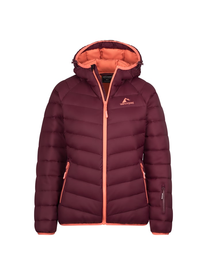 

Пуховик Westfjord Daunenjacke Snaefell, цвет redwood/salmon