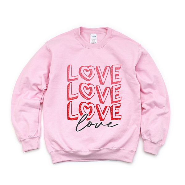 

Графический свитшот Love stacked sketched Simply Sage Market, Light Pink, Зеленый, Графический свитшот Love stacked sketched Simply Sage Market, Light Pink