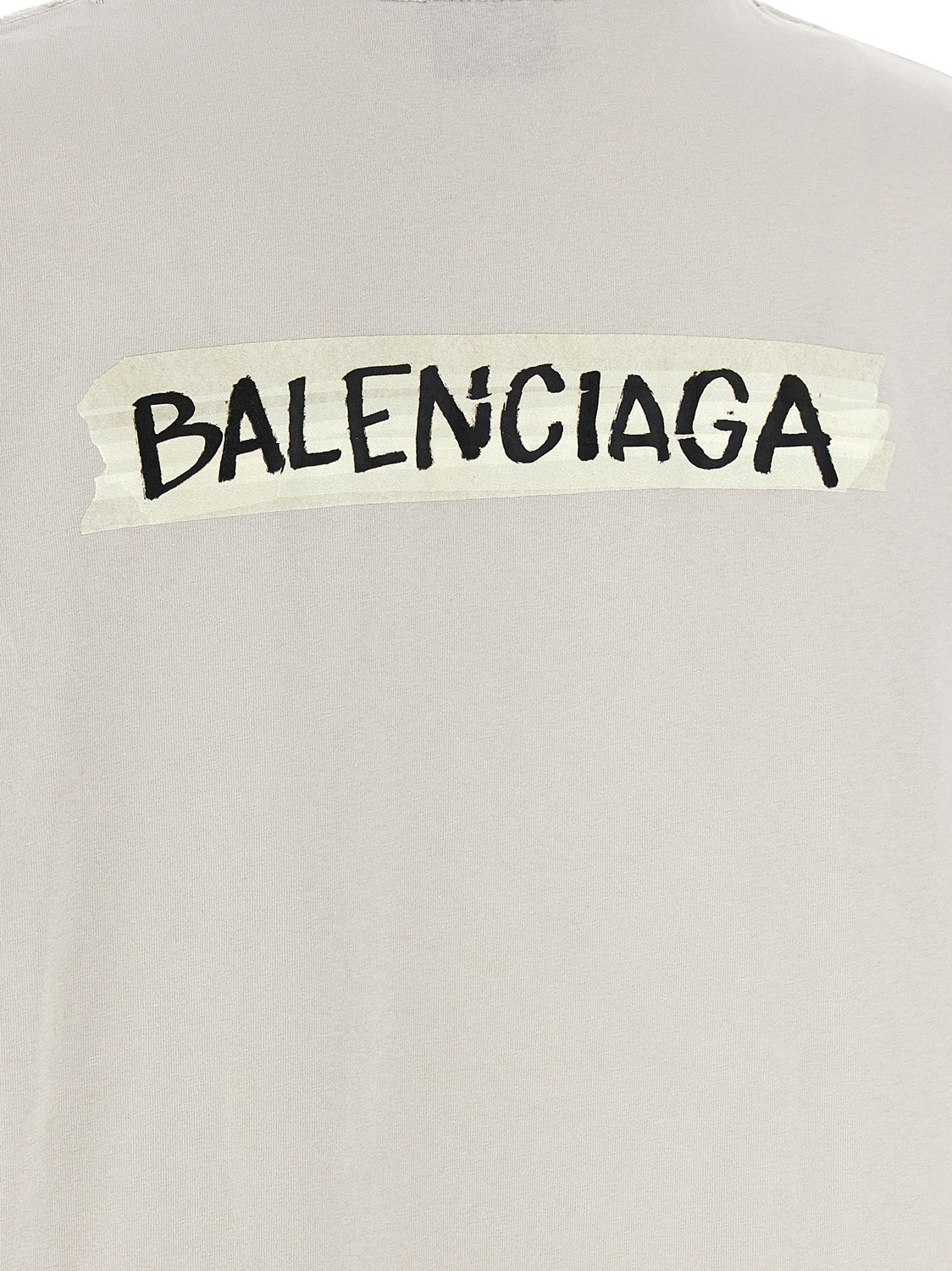 Футболка «Малярная лента» BALENCIAGA, серый — фото 4