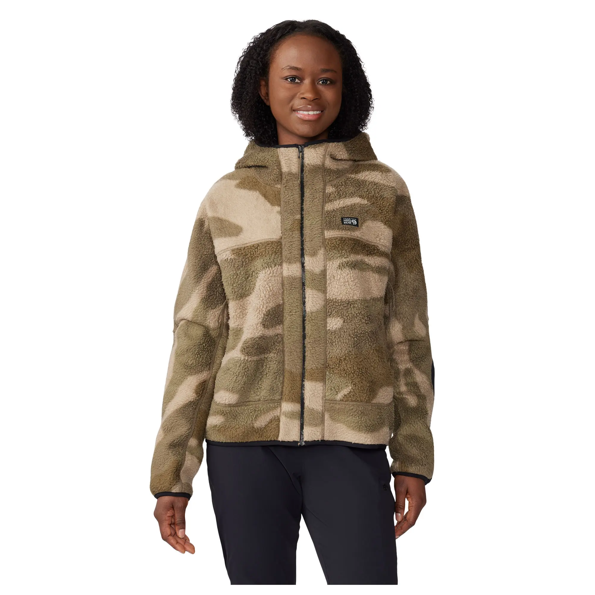 

Женская флисовая толстовка HiCamp на молнии (флисовые топы) Mountain Hardwear, Darklands Calaveras Camo