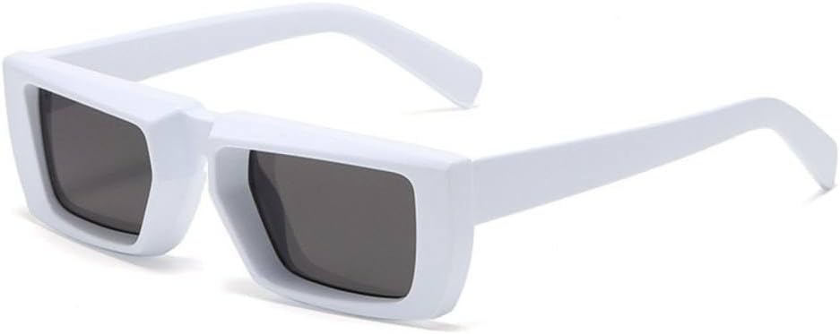 

Спортивные солнцезащитные очки в стиле стимпанк с толстой оправой, модные женские зеркальные солнцезащитные очки, мужские квадратные солнцезащитные очки в стиле панк MUTYNE, White