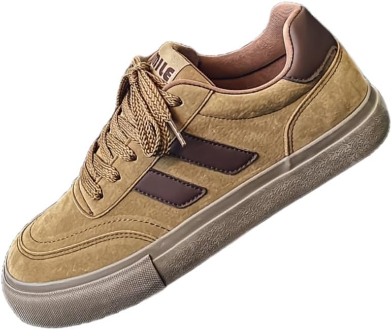 

Мужские спортивные кеды из ткани, с улучшенным сцеплением и комфортом, с противоскользящей подошвой и полосатым рисунком Hoalox, хаки