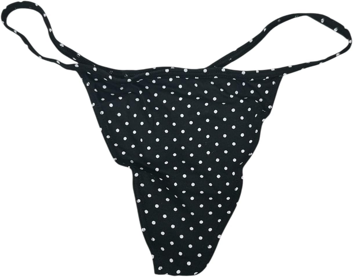 

Трусики-стринги Victoria's Secret из эластичного хлопка с V-образным вырезом, цвет черный, новые, Black