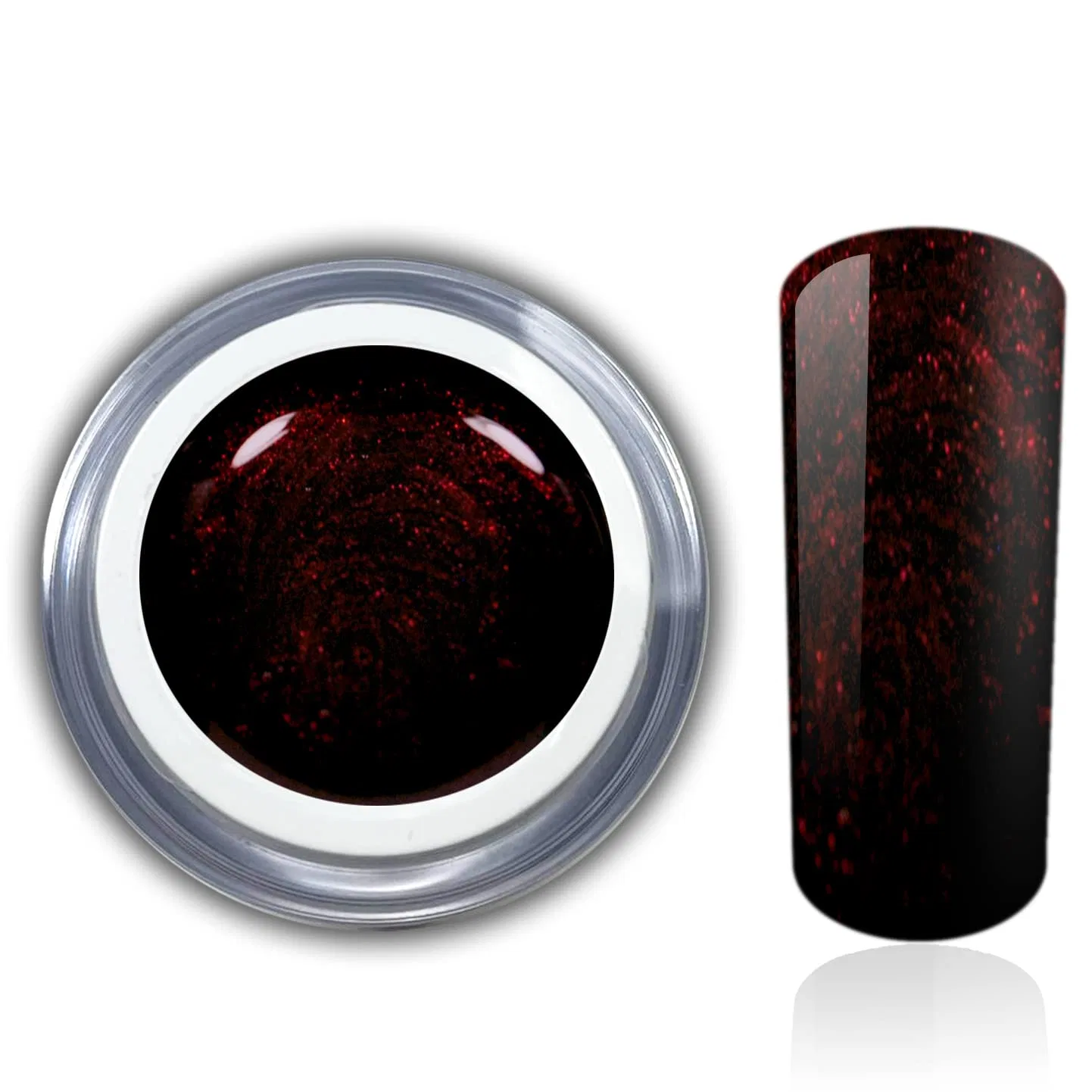 Гель-лак «Темно-красный с блестками» от RM Beautynails Rm Beautynails