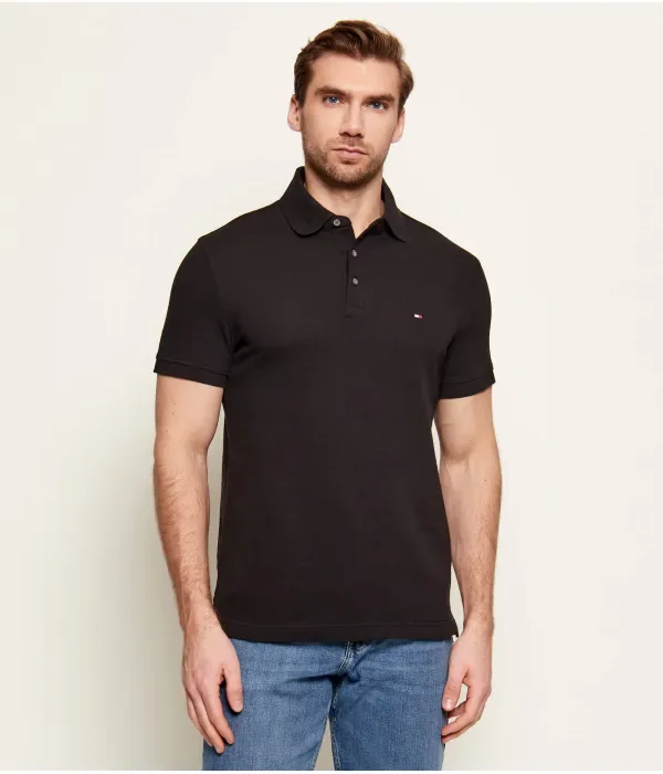 Поло 1985 slim fit Tommy Hilfiger, черный