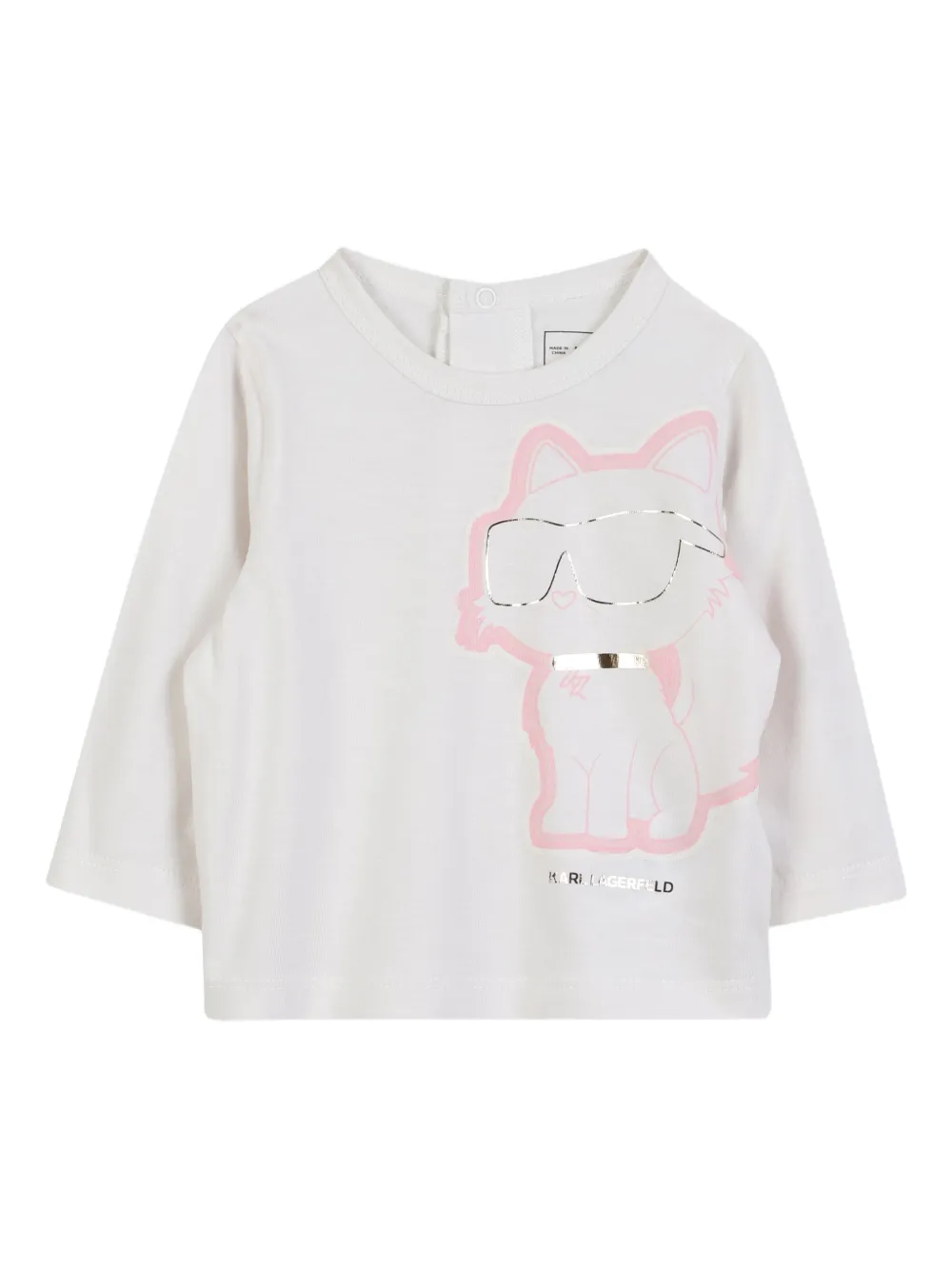Спортивный костюм с логотипом KARL LAGERFELD KIDS, белый — фото 3