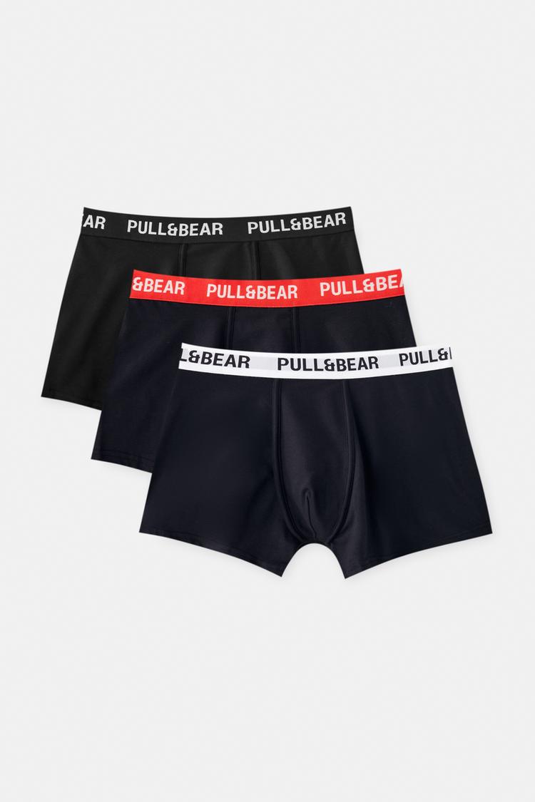 

3 пары трусов-боксеров Pull And Bear, мультиколор