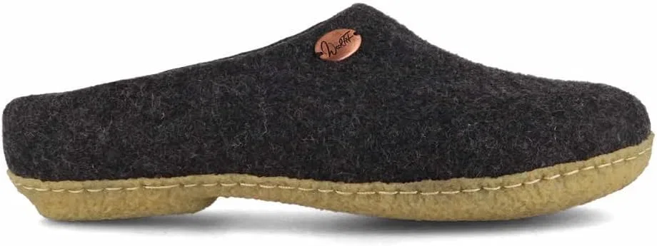 Войлочные тапочки WoolFit "Classic" с натуральной резиновой подошвой - мужские и женские войлочные тапочки с мягкими войлочными вставками, размеры 35-48, Graphitegray — фото 2