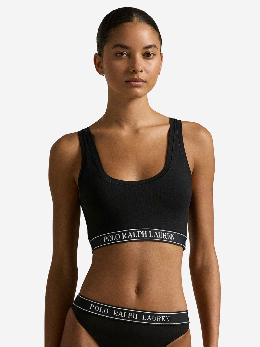 Бюстгальтер-бралетт Polo Ralph Lauren Built Up Bralette - Polo Essentials, черный — фото 2