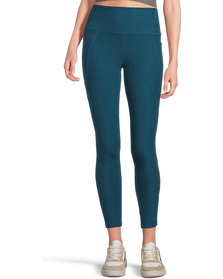 

Брюки Beyond Yoga Spacedye Out Of Pocket High-Waisted Midi Legging, цвет Majestic Blue Heather