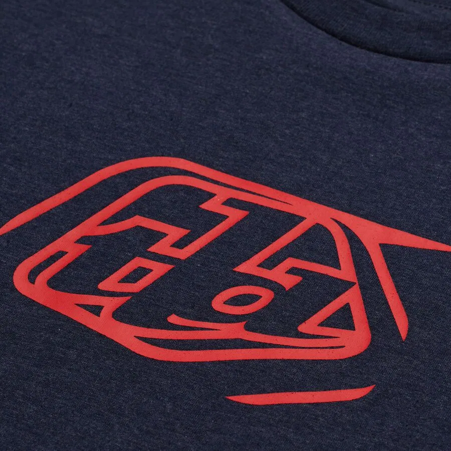 Футболка с молодежным значком Troy Lee Designs, Navy Heather — фото 3
