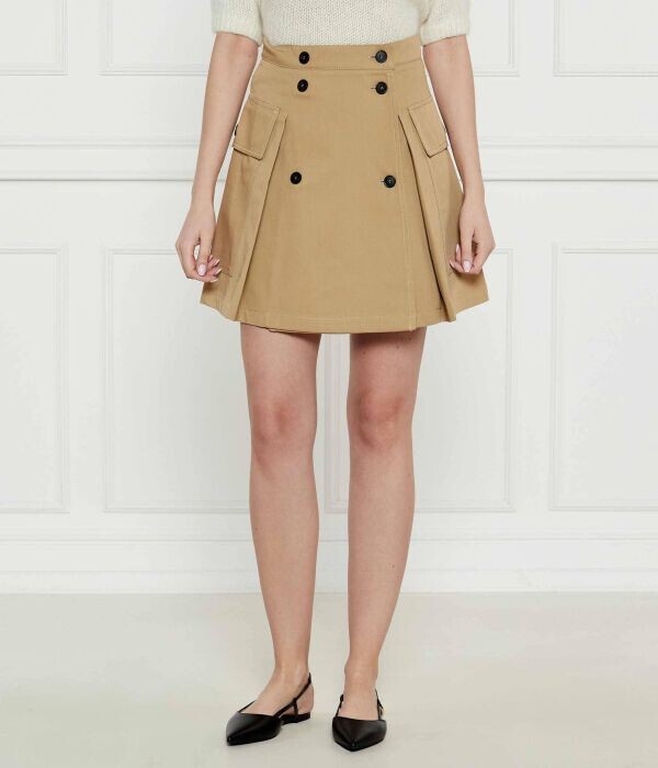 

Юбка Weekend Maxmara с пуговицами и накладными карманами, бежевый