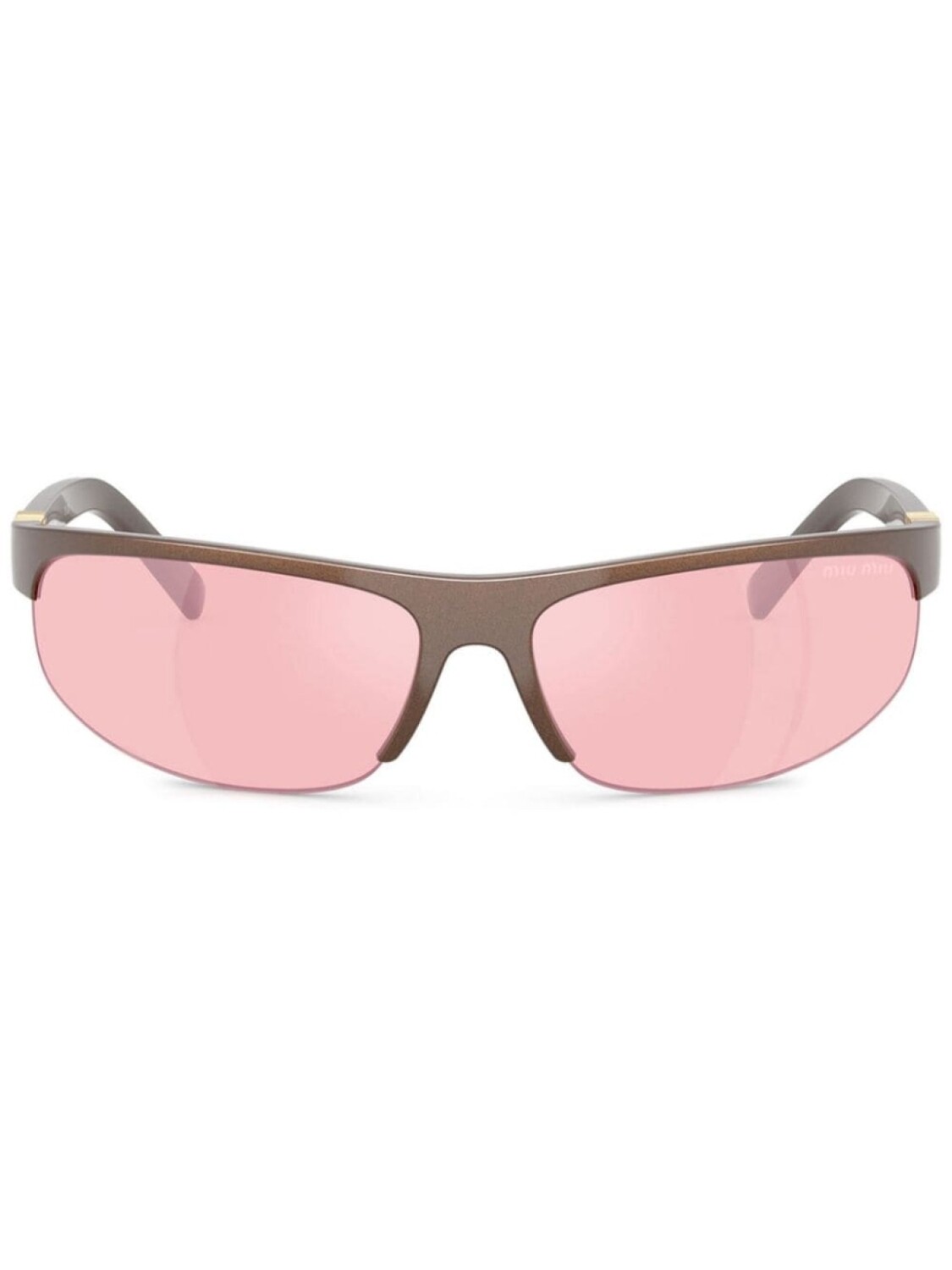 

Солнцезащитные очки Miu Miu Eyewear в овальной оправе, коричневый