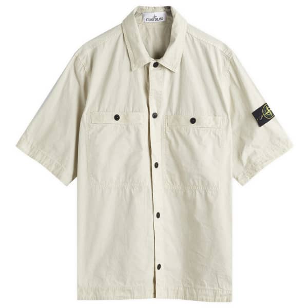 

Верхняя рубашка с коротким рукавом с эффектом старины Stone Island, желтый